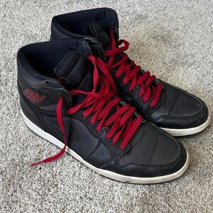 Nike Air Jordans Black and Red Mens 14